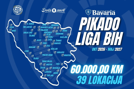 Bavaria Pikado liga BiH 2026/27: 38 Soft divizija i 15 Steel divizija širom BiH