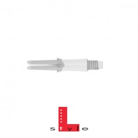L-style Lock dart shafts white 13mm