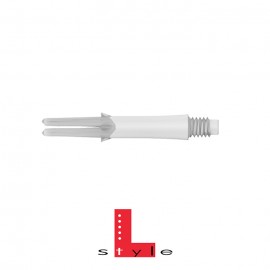 L-style Lock dart shafts white 19mm