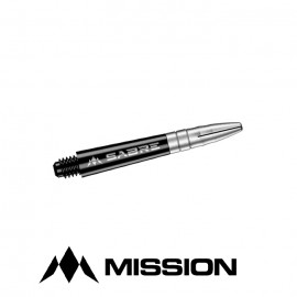 Mission Sabre Polycarbonate Dart Stems Black Silver Short