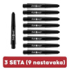 SET Darts Point Plus+ nastavci crni kratki 9 komada
