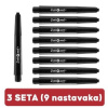 SET Darts Point Plus+ nastavci crni midi 9 komada